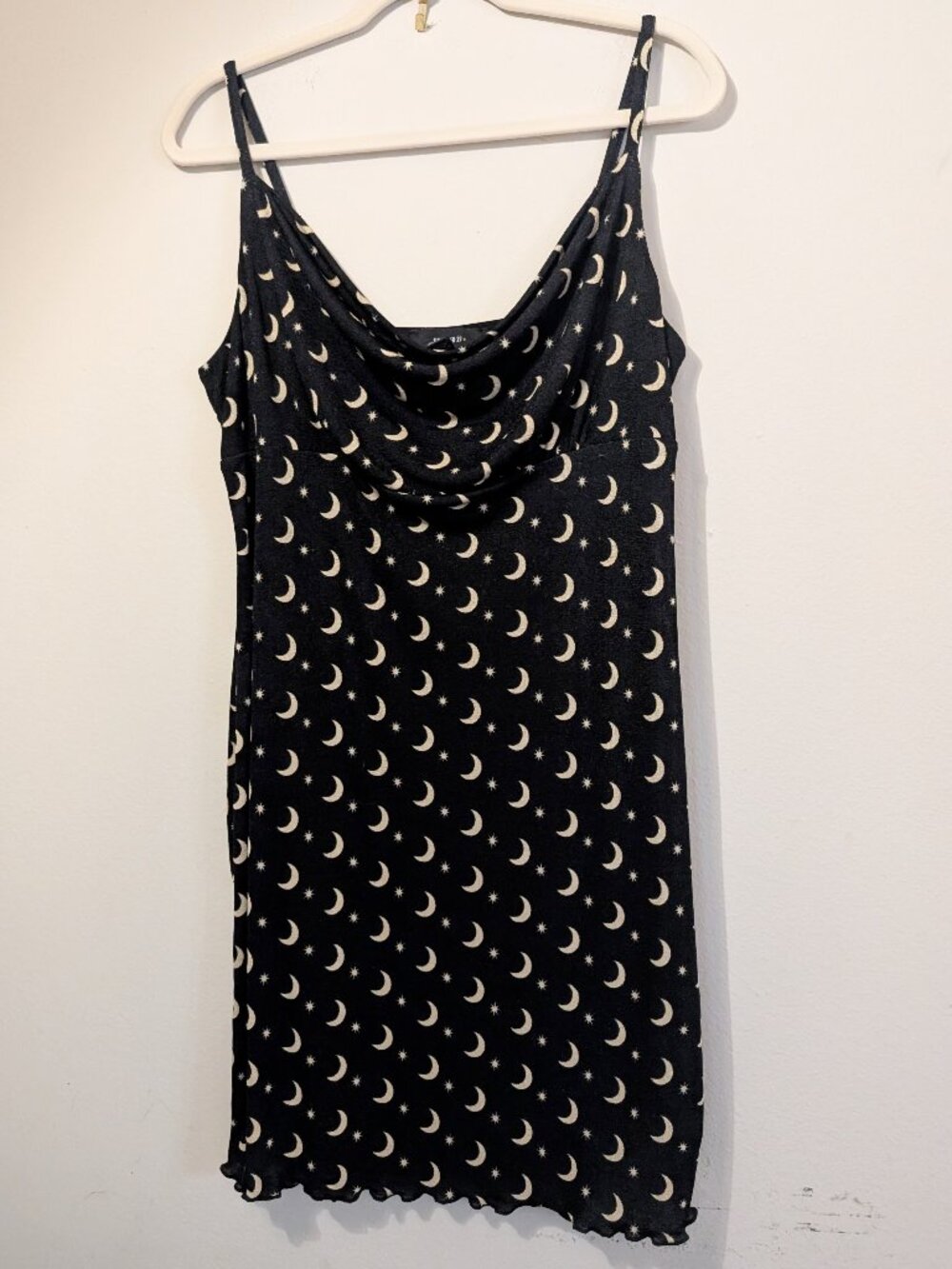 Stretchy Crescent Moon Bodycon Dress Black Forever 21+ Size 1X